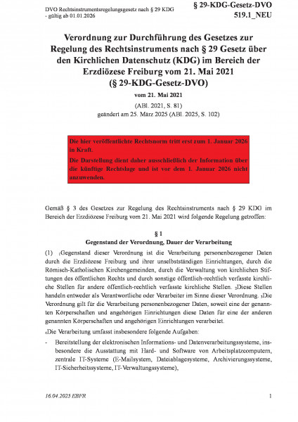 519.1_NEU DVO Rechtsinstrumentsregelungsgesetz nach § 29 KDG - gültig ab 01.01.2026