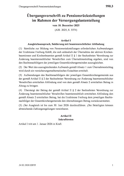 990.3 Übergangsvorschrift Pensionsrückstellungen