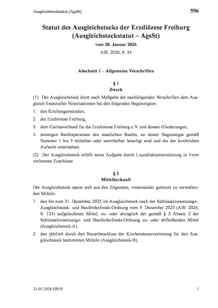 596 Ausgleichstockstatut (AgsSt)