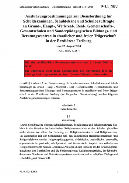 941.1_NEU Schuldekane/Schulbeauftragte – Unterrichtsbesuche - gültig ab 01.01.2026